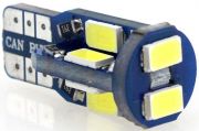  Auts LED T10, 10 Led, 2,5W, 150 Lumen, CANBUS, hideg fehr